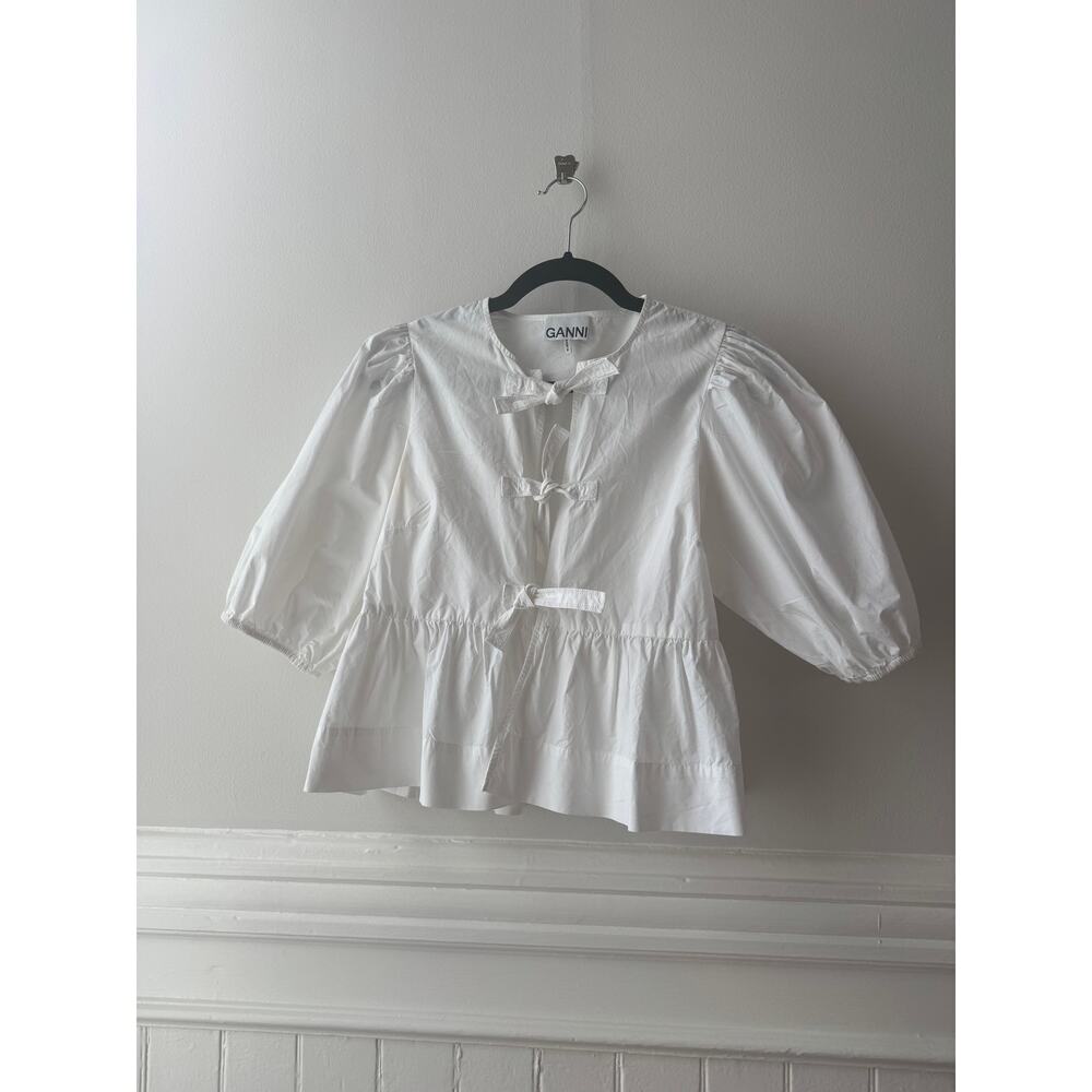 Ganni Peplum Tie Top 32